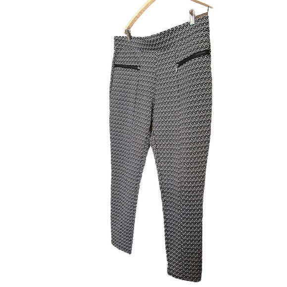 Classic Concepts Black & Gray Geometric Stretch Ankle Pants 1X - Picture 3 of 5